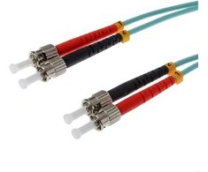 helos LWL Patchkabel OM3 Duplex 3,0mm ST-ST 50/125µm aqua 3m LSZH