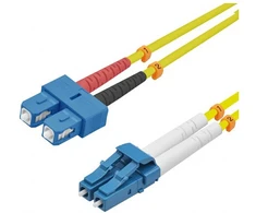 helos LWL Patchkabel OS2 Duplex 3,0mm LC-SC 9/125µm gelb 0,5m LSZH