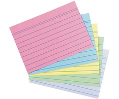 Herlitz Karta indeksowa A6 w linię 4 kolorowy + balta Bl. Engel 200 vnt.