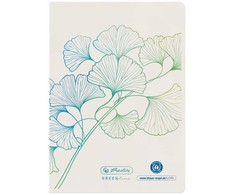 Herlitz Herlitz Notizheft A6 GREENline 32 Bl. liniert Ginkgo
