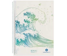 Herlitz Spiralblock A5 70 Bl. w kratkę GREENline fala