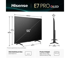 Televizorius TV Set Hisense 55E77Q PRO 139cm (55 inch) 4K QLED Smart TV