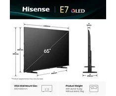 Televizorius TV Set Hisense 65E77Q 164cm (65 inch) 4K QLED Smart TV