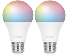 Hombli – E27 išmanioji lemputė – spalvota ir reguliuojamos baltos spalvos – reklaminis rinkinys