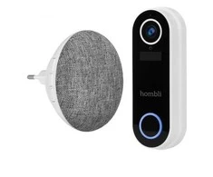 Hombli - Išmaniųjų durų skambučių reklaminis rinkinys (2 durų skambučiai + 2 varpeliai), baltas