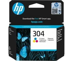Hewlett Packard (HP) Rašalo Kasetė - HP 304 Originali Mėlyna, Magenta, Geltona 2 ml, 100 puslapių