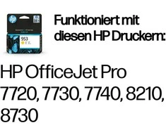 HP 953 original Ink cartridge F6U14AE BGX Geltona 700 Pages