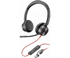 Hewlett Packard (HP) „Poly“ ausinės su mikrofonu „Blackwire C8225-M Stereo USB-C/A“ (didmeninė kaina)