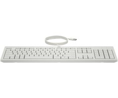 Klaviatūra Klaviatūros ir pelės rinkinys HP 225 su laidu Combo - QWERTZ - Baltas
