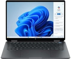 Nešiojamas kompiuteris HP OmniBook Ultra Flip 14-fh0175ng inkl. HDMI adapteris ir rašiklis 14 colių 2,8k OLED Touch 120Hz, Intel Core Ultra 7 258V, 32GB RAM, 1TB SSD, Windows 11