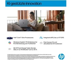 HP OmniBook X Flip 16" 3K lietimui jautrus ekranas su Core Ultra 5 226V 16GB / 512GB SSD Windows 11 Home - 16-as0455ng Copilot+PC Nešiojamas kompiuteris
