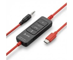 Ausinės „Hewlett Packard“ (HP) „Poly Blackwire 3200“ USB-C integruoti valdikliai