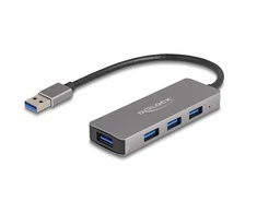HUB USB Delock DeLOCK 63171 Korpusai ir mazgai USB 3.2 Gen 1 (3.1 Gen 1) Tipas-A 5000 Mbit / s Pilkas
