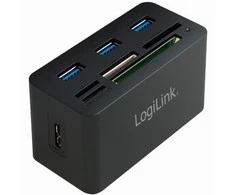 LOGILINK CR0042 LOGILINK – USB 3.0 šakotuvas su „viskas viename“ kortelių skaitytuvu