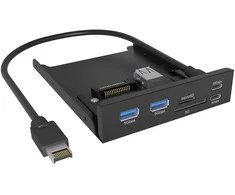 Šakotuvas ICY BOX IB-HUB1419-i3 Priekinis skydelis 3,5 lizdo sistemoms