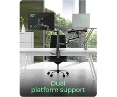 Laikiklis Icy Box Stojak na monitorius do montażu na biurku 32"/8kg