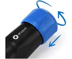 „iFixit Narwhal“ 6 viename atsuktuvas, užrakinamas, pasukamas dangtelis – juodas