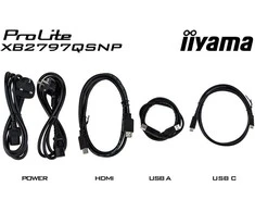 Monitorius iiyama XB2797QSNP-B1 27" QHD IPS USB-C Docking KVM LAN