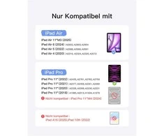 inateck Klaviatūra iPad 11 iPad Air 4/5Gen.Com. QWERTZ violetinė