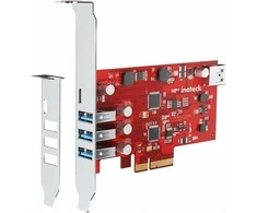 Inateck PCIe kortelė USB 3.2 G2, 2 USB C, 6 USB A prievadai 16 Gbps