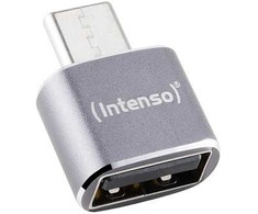 Adapteris USB Intenso USB-A - USB-C Pilka (7600113)