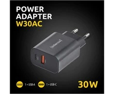 Intenso 7803010 maitinimo adapteris/inverteris Vidinis 30 W Juodas