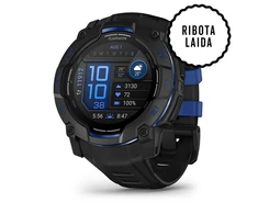 Išmanusis laikrodis Garmin Instinct 3, 50 mm, AMOLED, Juodas su juodu / mėlynu dirželiu