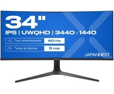 Monitorius JAPANNEXT 86,4cm JN-IPS340UWQHD60C-C65W-HS curved UWQHD