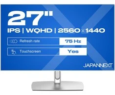 Monitorius JAPANNEXT 68,6 cm JN-IPS27WQHDR-C65W-FLD-T HDMI/DP Touch WQHD
