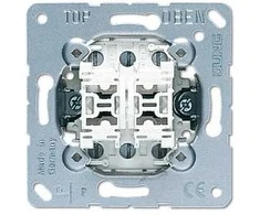Dvigubas jungiklis be fiksacijos JUNG 539 U, 10A, 250V~