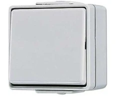 JUNG 606 W - Pushbutton switch - 1P - Wired - Gray - Duroplast - 250 V