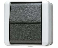 JUNG 807 W - Rocker switch - Wired - Juodas,Baltas - Thermoplastic - IP44 - 250 V