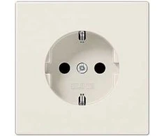 Bikuvalt Kištukinis lizdas su įžeminimu, dramblio kaulo spalvos