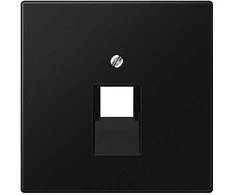 Kompiuterinio lizdo apdaila JUNG LS969-1UASWM (juoda, matinė, 1xRJ45)