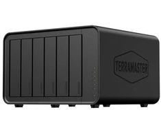 Serveris Lenovo „TERRAMASTER F6-424MAX“ 6 skyrių NAS, 10 branduolių procesorius, 16 GB DDR5, diskai