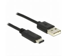 DELOCK Cable USB Type-C 2.0 vyriškas > USB 2.0 tipo A kištukas 1 m juodas