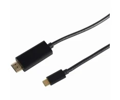 Kabelis USB Alcasa USB-C - HDMI 1 m Juodas (10-56025)
