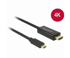 Delock Cable USB Type-C male daugiau HDMI kištukas (DP Alt Mode)4K 30 Hz 2m juodas