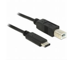 DELOCK Cable USB Type-C 2.0 vyriškas > USB 2.0 Type B kištukas 1 m juodas