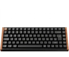 Klaviatūra Keychron K2 HE (juodas/holz, DE-išdėstymas, Gateron Double-Rail Magnetic Nebula, Aluminiumrahmen)
