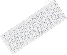 Klaviatūra „KeySonic Industrie-TAS“, silikoninis, IP68, baltas, KSK-6031INEL-WH(DE)