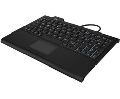 Klaviatūra KeySonic KSK-3210ELU (DE) Super-Mini Touchpad juodas