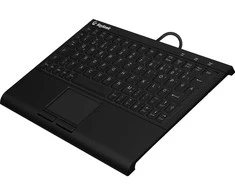 Klaviatūra „KeySonic Super-Mini-TAS“ jutiklinė planšetė, B formos lemputė, juoda, KSK-3211ELU(DE)