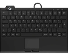 Klaviatūra „KeySonic Mini-TAS“, jutiklinė planšetė, foninis apšvietimas, juodas, KSK-5210ELU (DE)