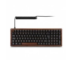 Klaviatūra Sharkoon SKILLER SGK50 S2 Wood PBT (holz/juodas, UK-išdėstymas, Gateron G Pro 3.0 Geltona)