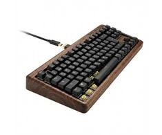 Klaviatūra Sharkoon SKILLER SGK50 S3 Wood PBT(holz/juodas, IT-išdėstymas, Gateron G Pro 3.0 Geltona)