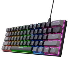 Klaviatūra Trust GXT867 ACIRA 60 MINI - juodas