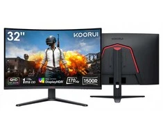 Gaming Monitorius KOORUI G3221SC - Curved 170Hz 1ms 3000:1 DP/HDMI