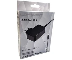 Nešiojamojo kompiuterio maitinimo adapteris LC-Power 65 W, (LC-NB-GAN-65-C)