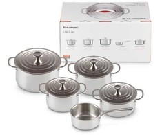 „Le Creuset“ 3 sluoksnių puodų rinkinys, 5 dalių, 5 dalių, iš nerūdijančio plieno